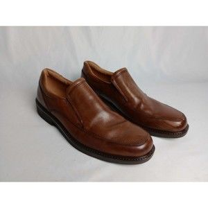 ECCO Men's Loafers Shoes Brown Moisture Absorbent Leather USA 11  EU 45 Clean.